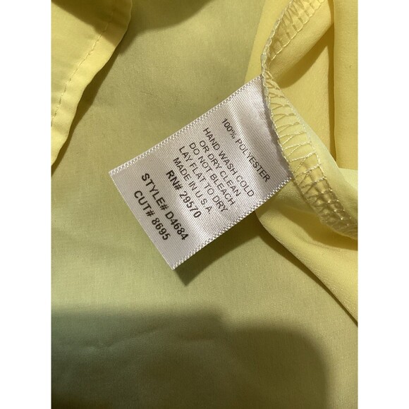 Francesca’s Light Yellow Sheer Tie Back Mini Dress Fit & Flare S - Picture 4 of 4